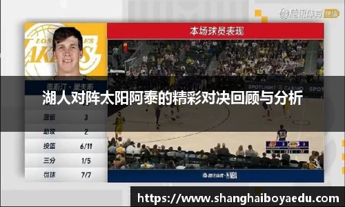 湖人对阵太阳阿泰的精彩对决回顾与分析